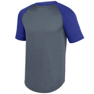Youth Attain Wicking Two-Button Baseball Jersey - Image 3