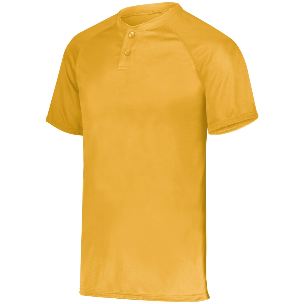 Youth Attain Wicking Two-Button Baseball Jersey