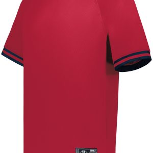 Retro V-Neck Baseball Jersey - Image 1