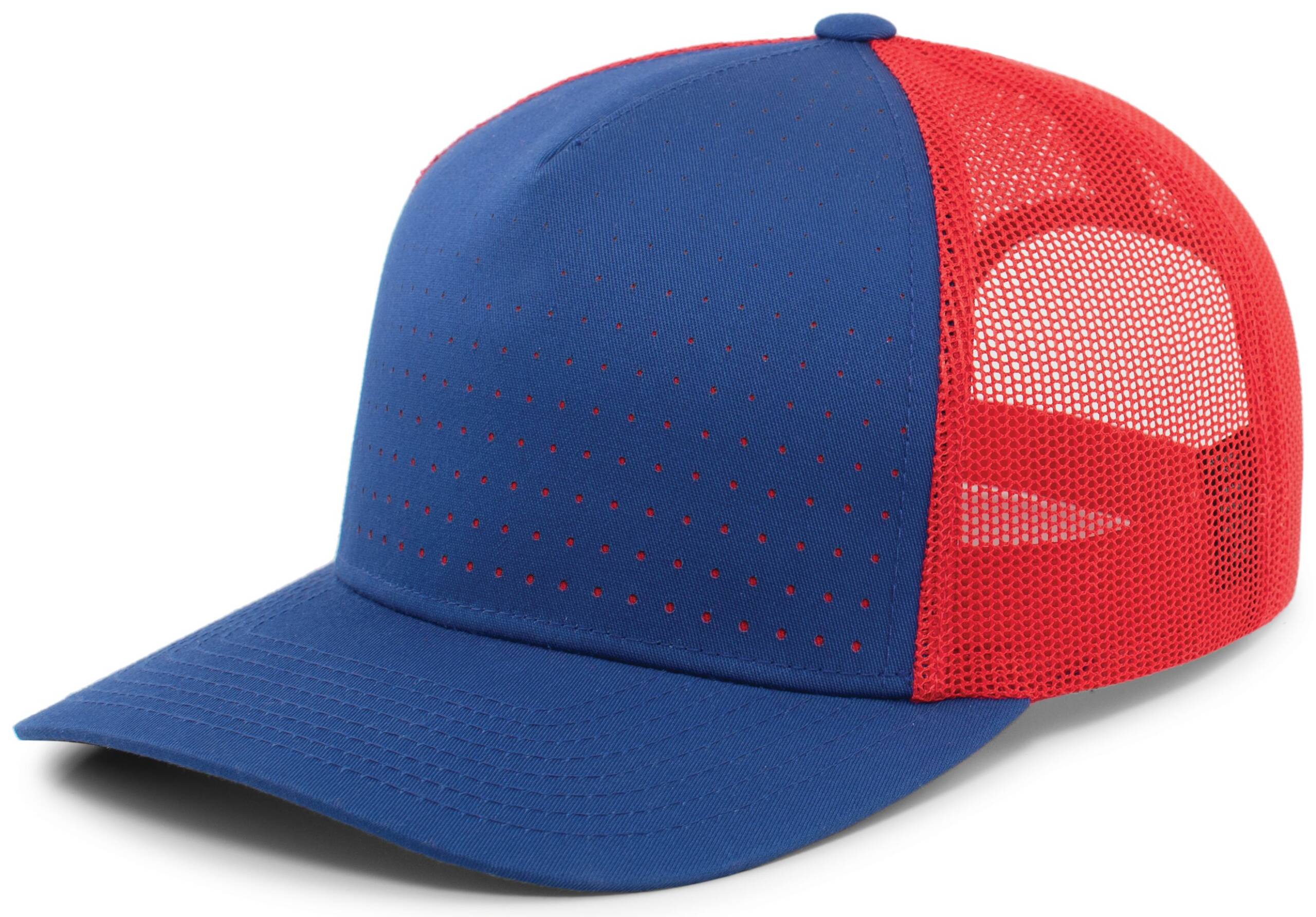 Perforated 5-Panel Trucker Snapback Cap - Image 1