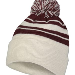 Knit Fold Over Pom-Pom Beanie - Image 37