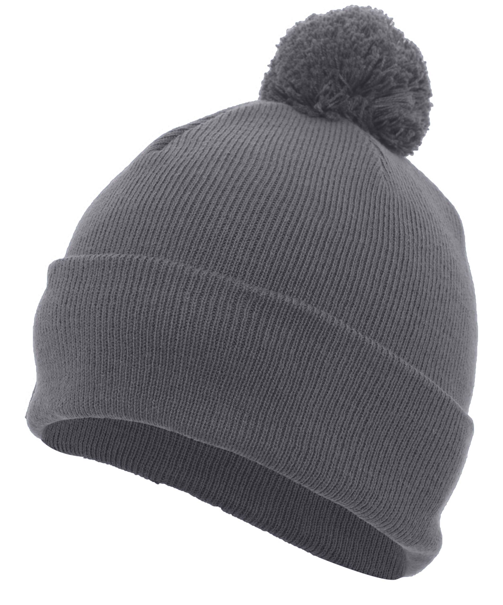 Knit Fold Over Pom-Pom Beanie - Image 15