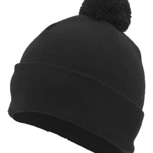 Knit Fold Over Pom-Pom Beanie - Image 12