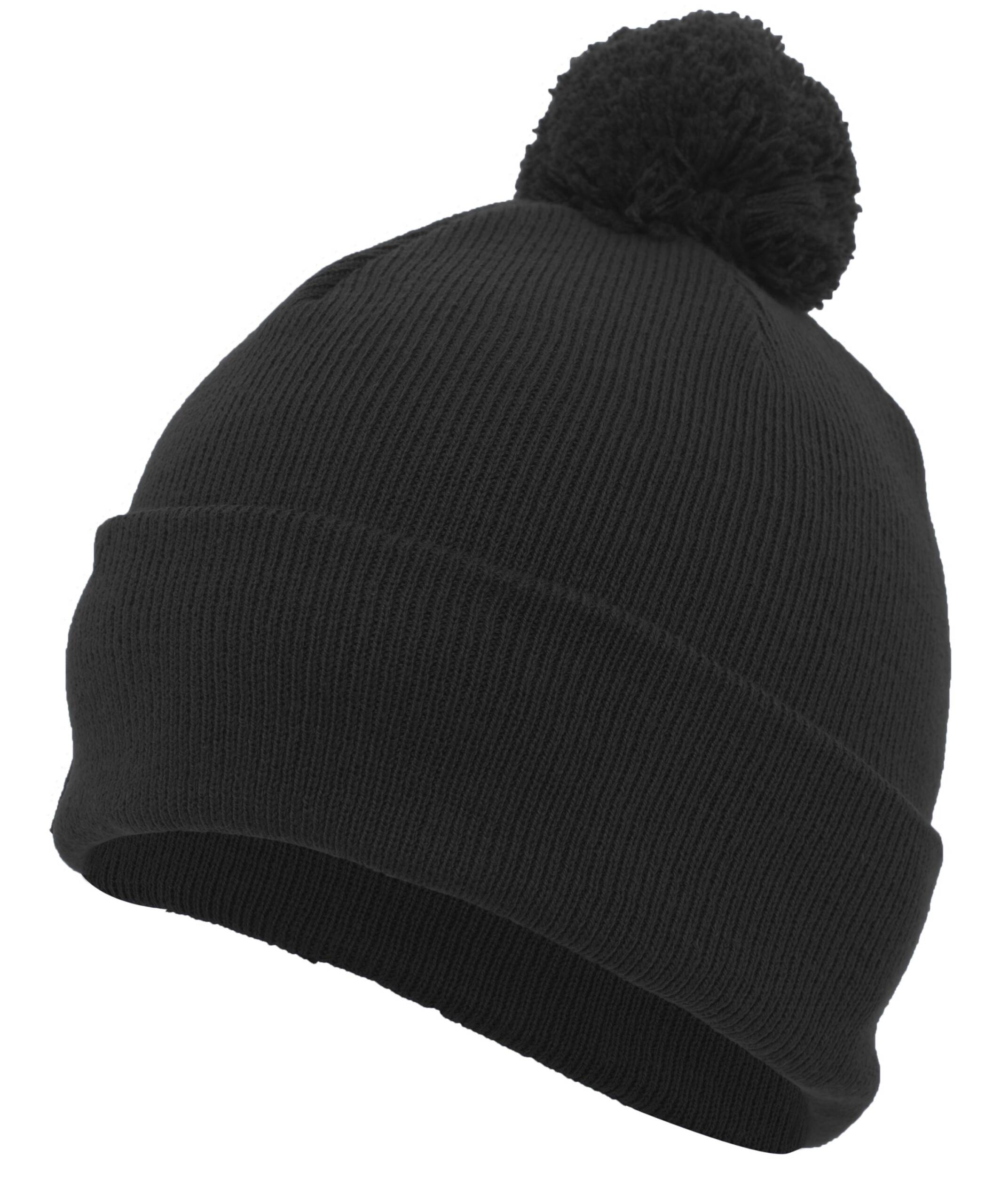 Knit Fold Over Pom-Pom Beanie - Image 12