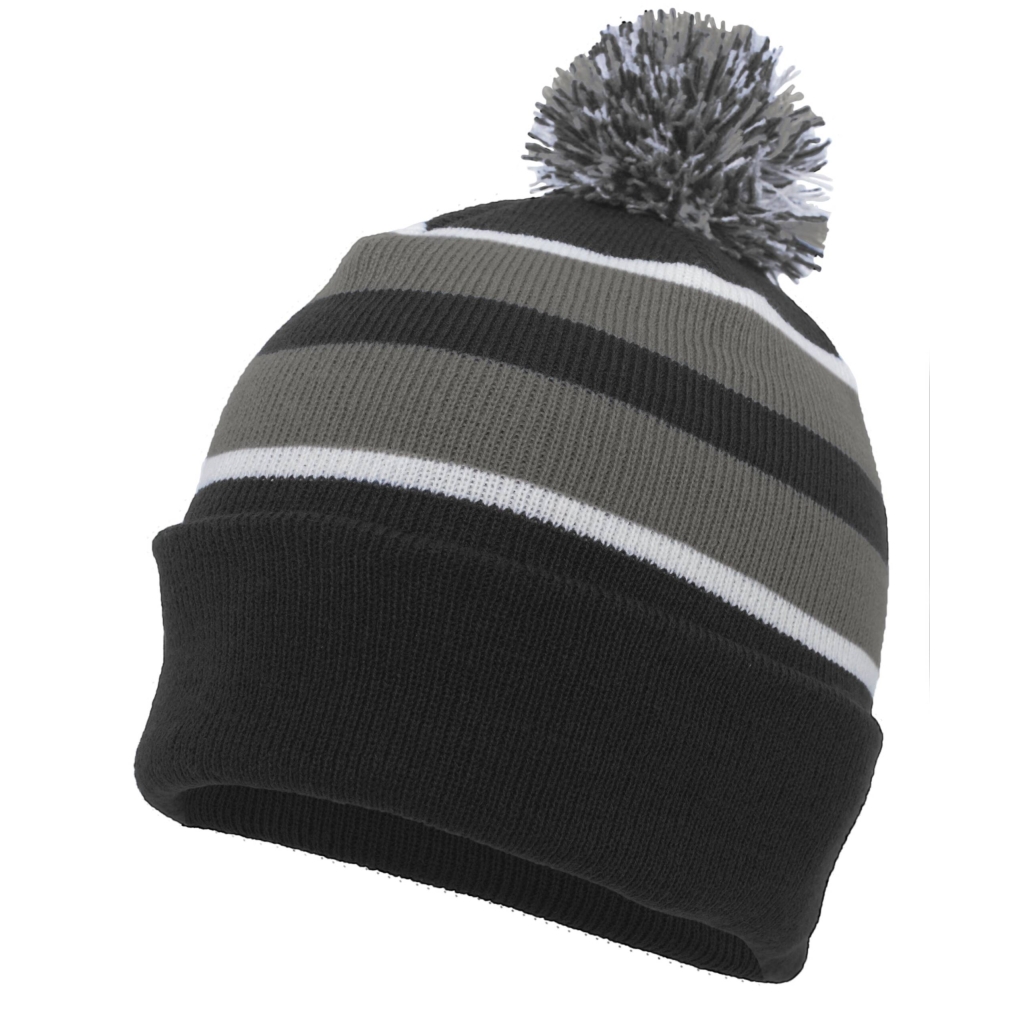 Knit Fold Over Pom-Pom Beanie