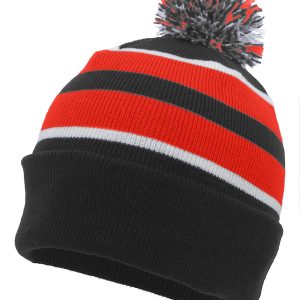 Knit Fold Over Pom-Pom Beanie - Image 8