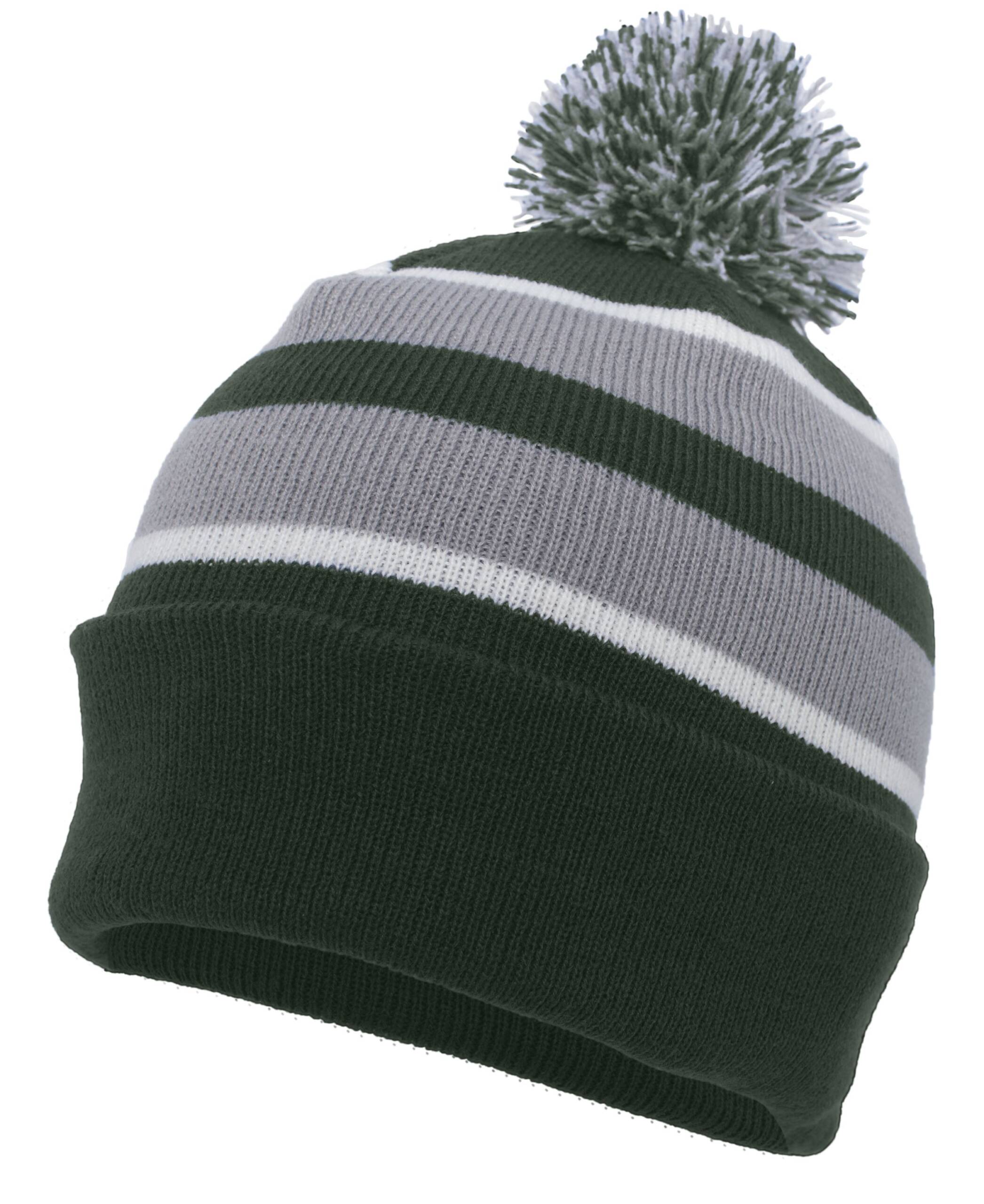 Knit Fold Over Pom-Pom Beanie - Image 13