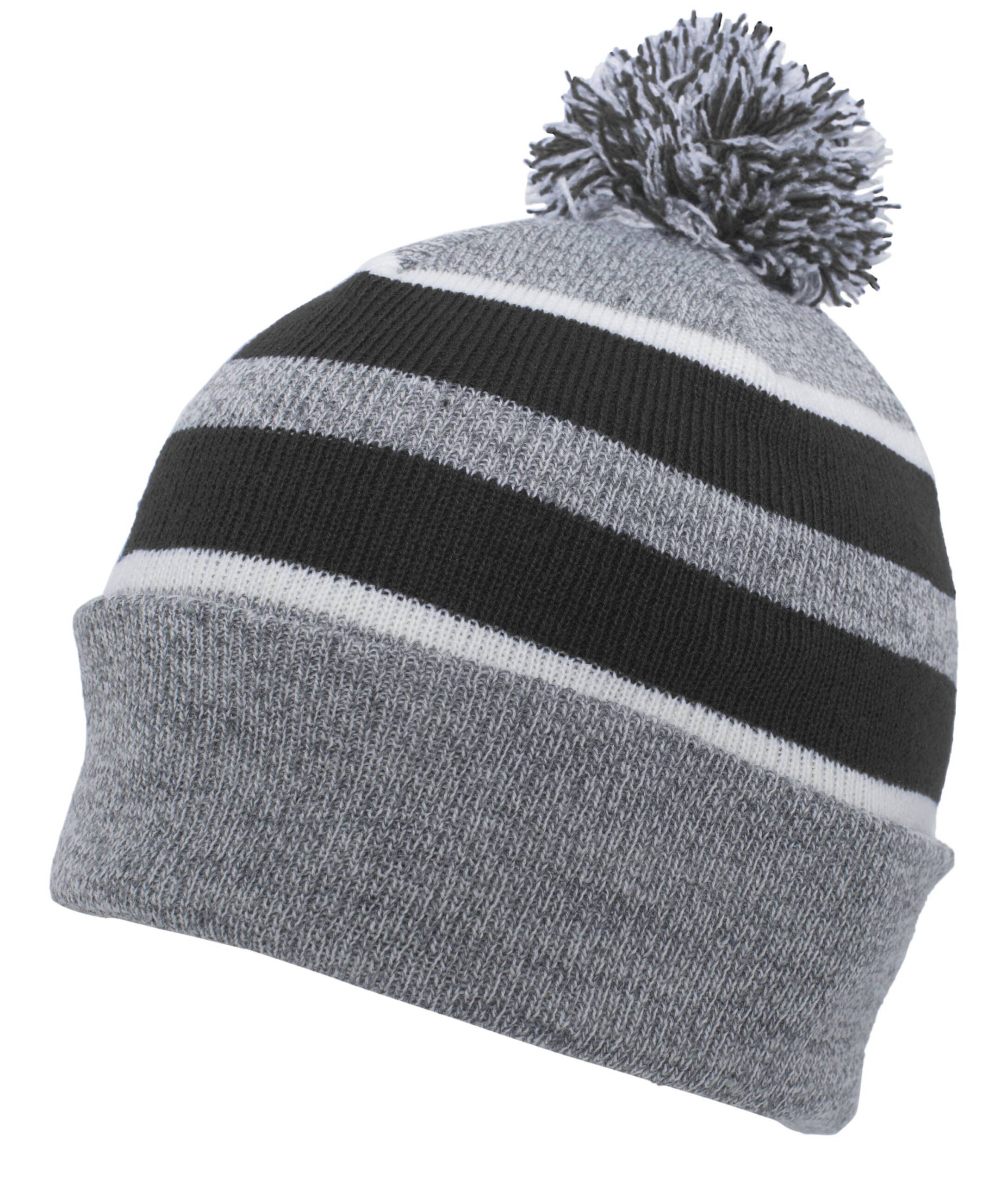 Knit Fold Over Pom-Pom Beanie - Image 19