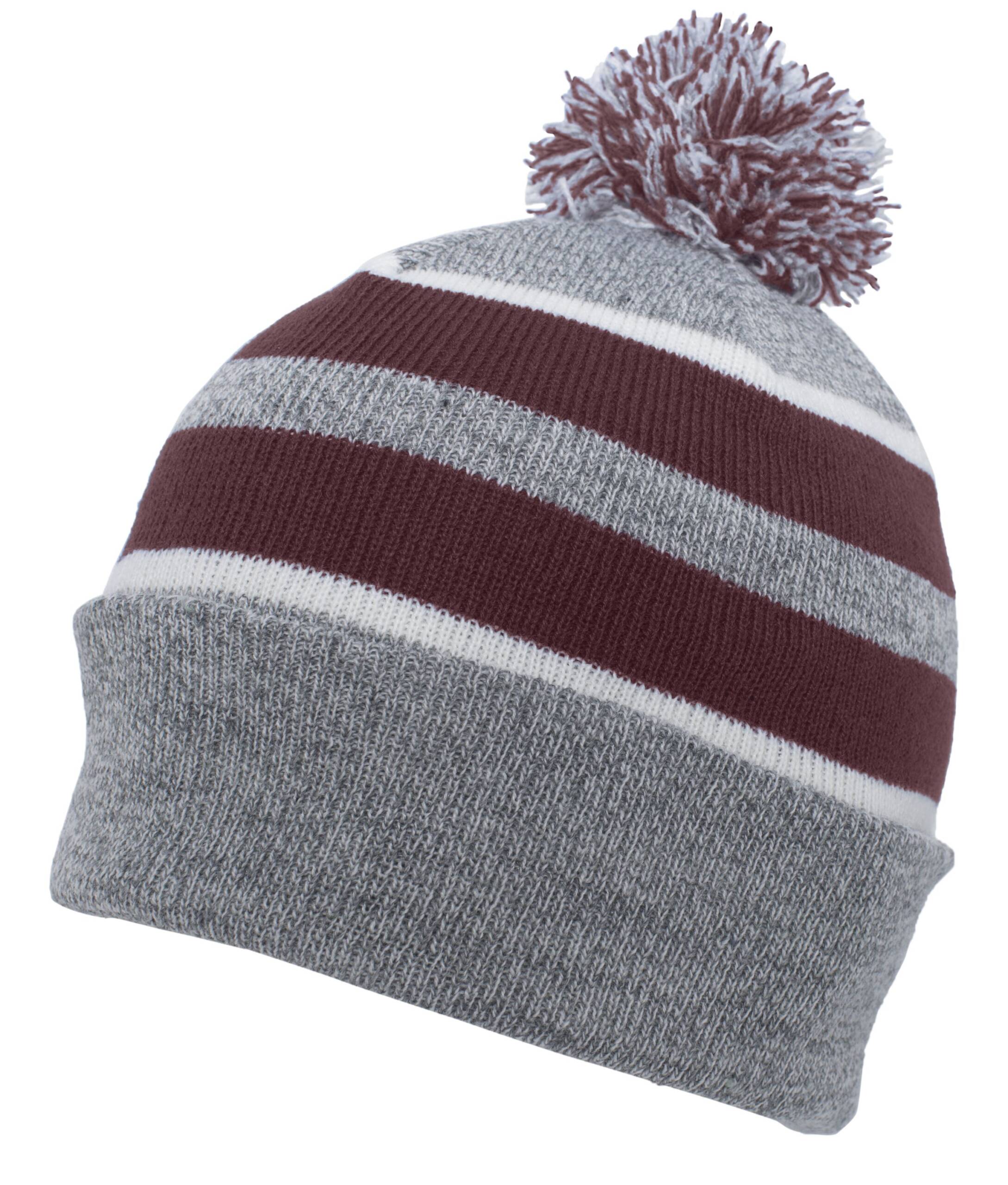 Knit Fold Over Pom-Pom Beanie - Image 22