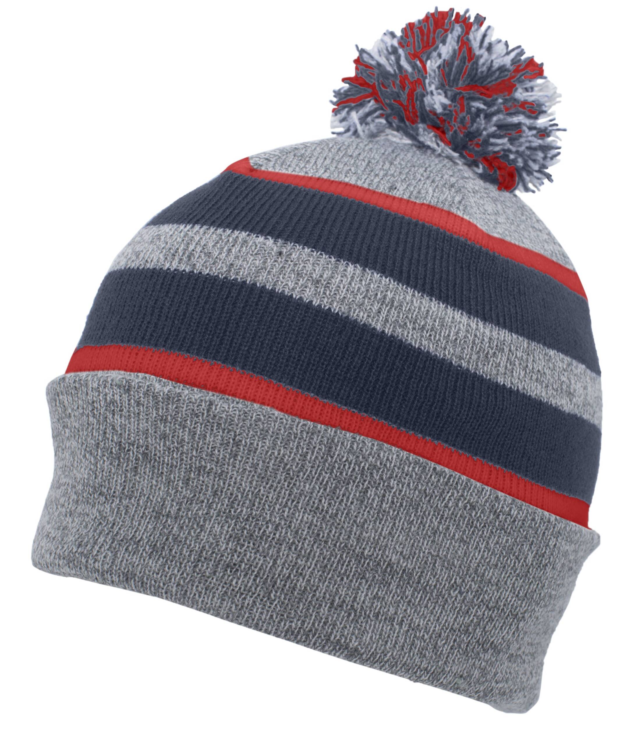 Knit Fold Over Pom-Pom Beanie - Image 24