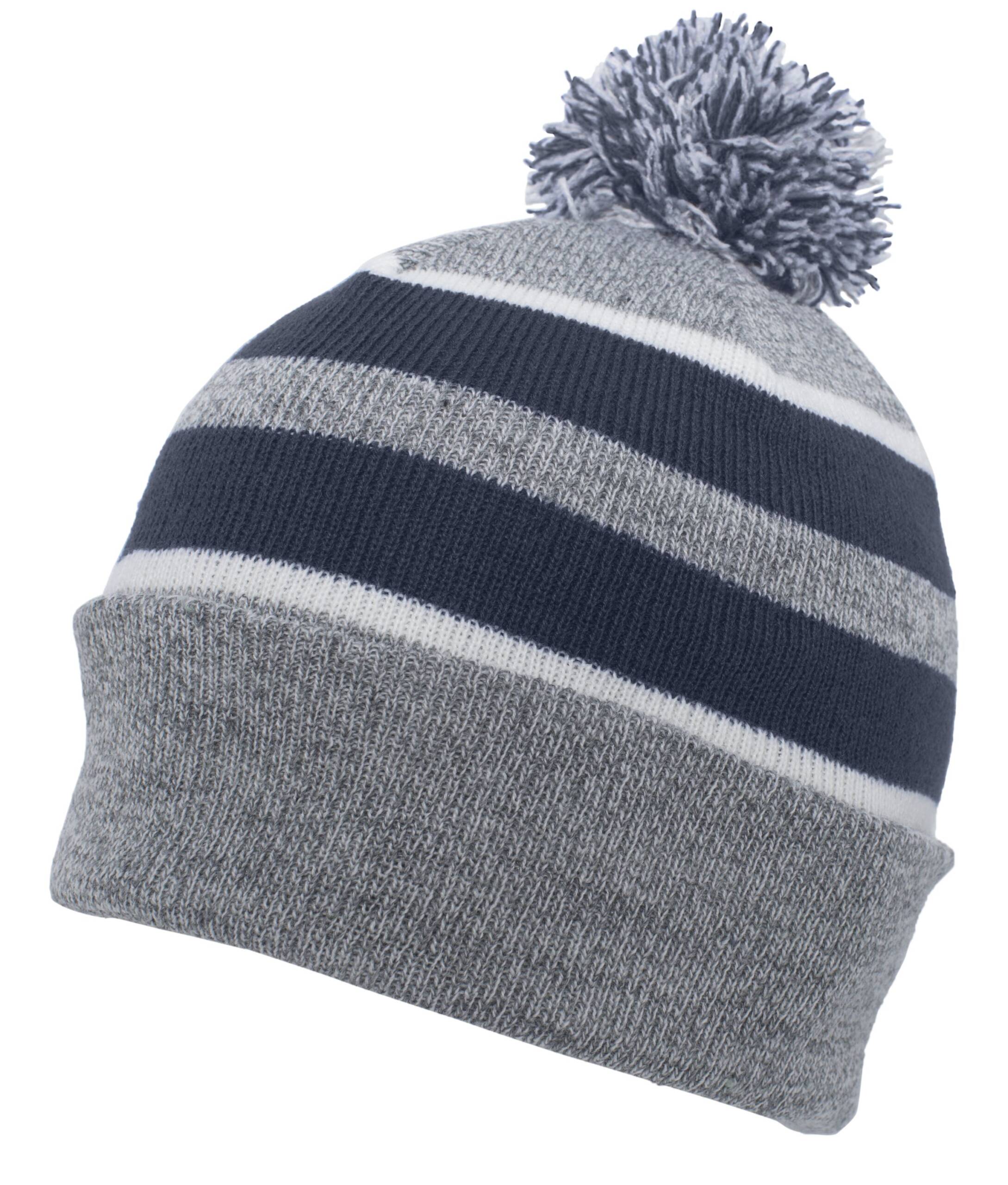 Knit Fold Over Pom-Pom Beanie - Image 25