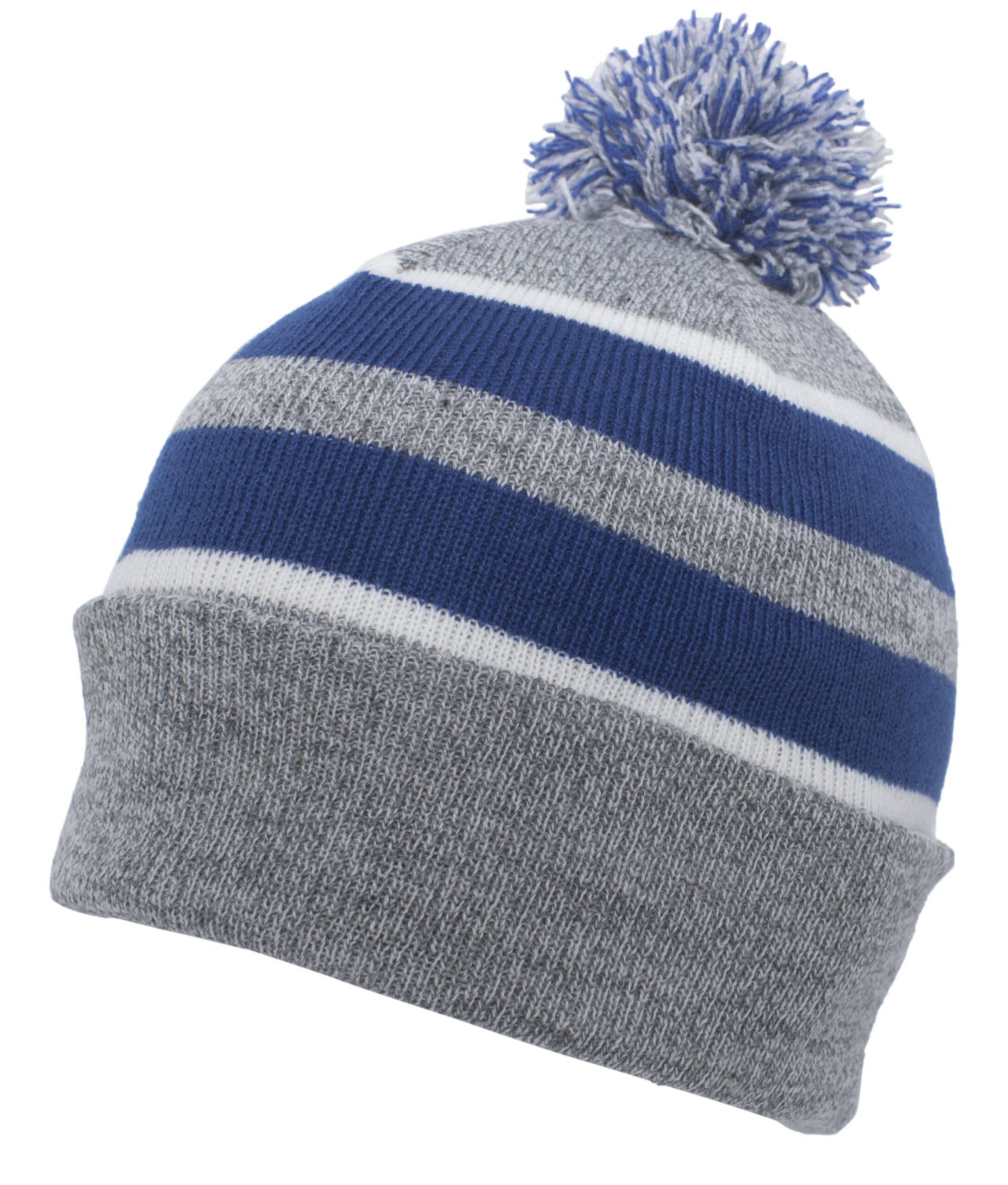 Knit Fold Over Pom-Pom Beanie - Image 27