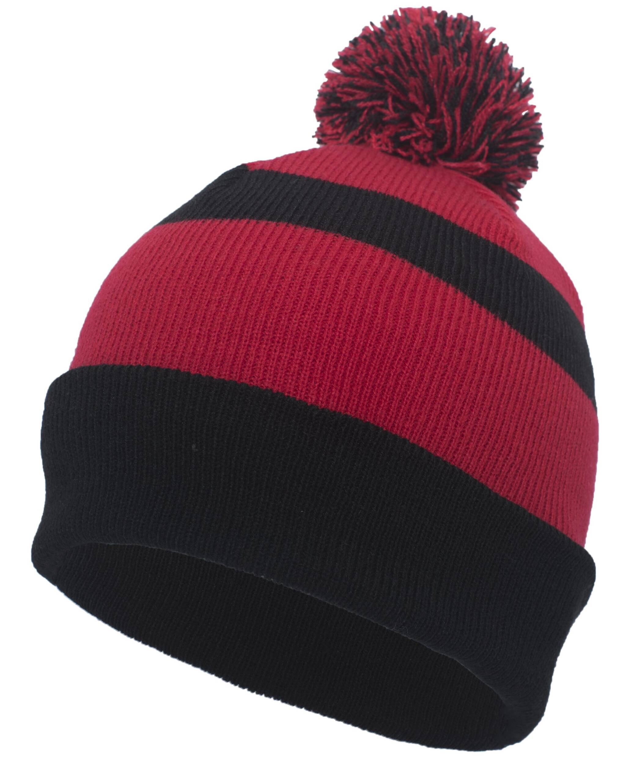 Knit Fold Over Pom-Pom Beanie - Image 7