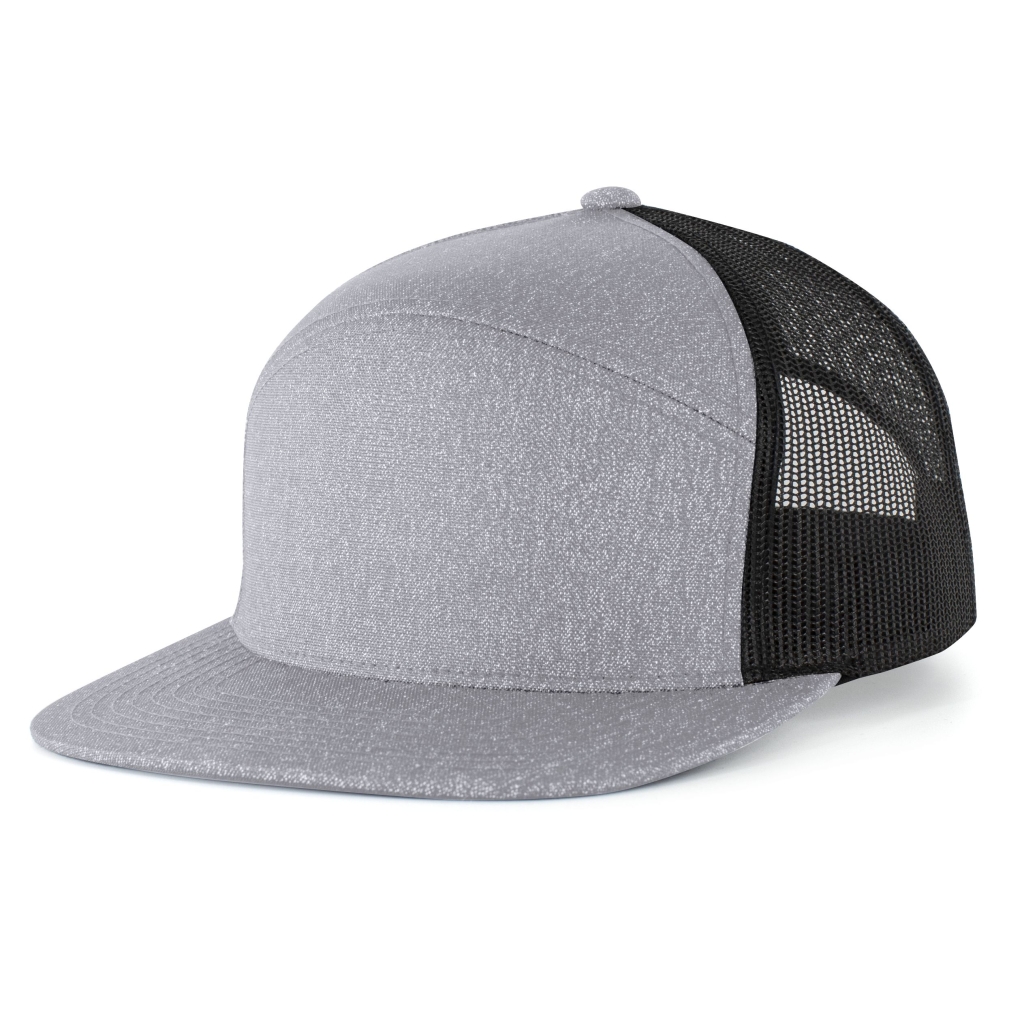 Heather 6-Panel Arch Trucker Snapback Cap