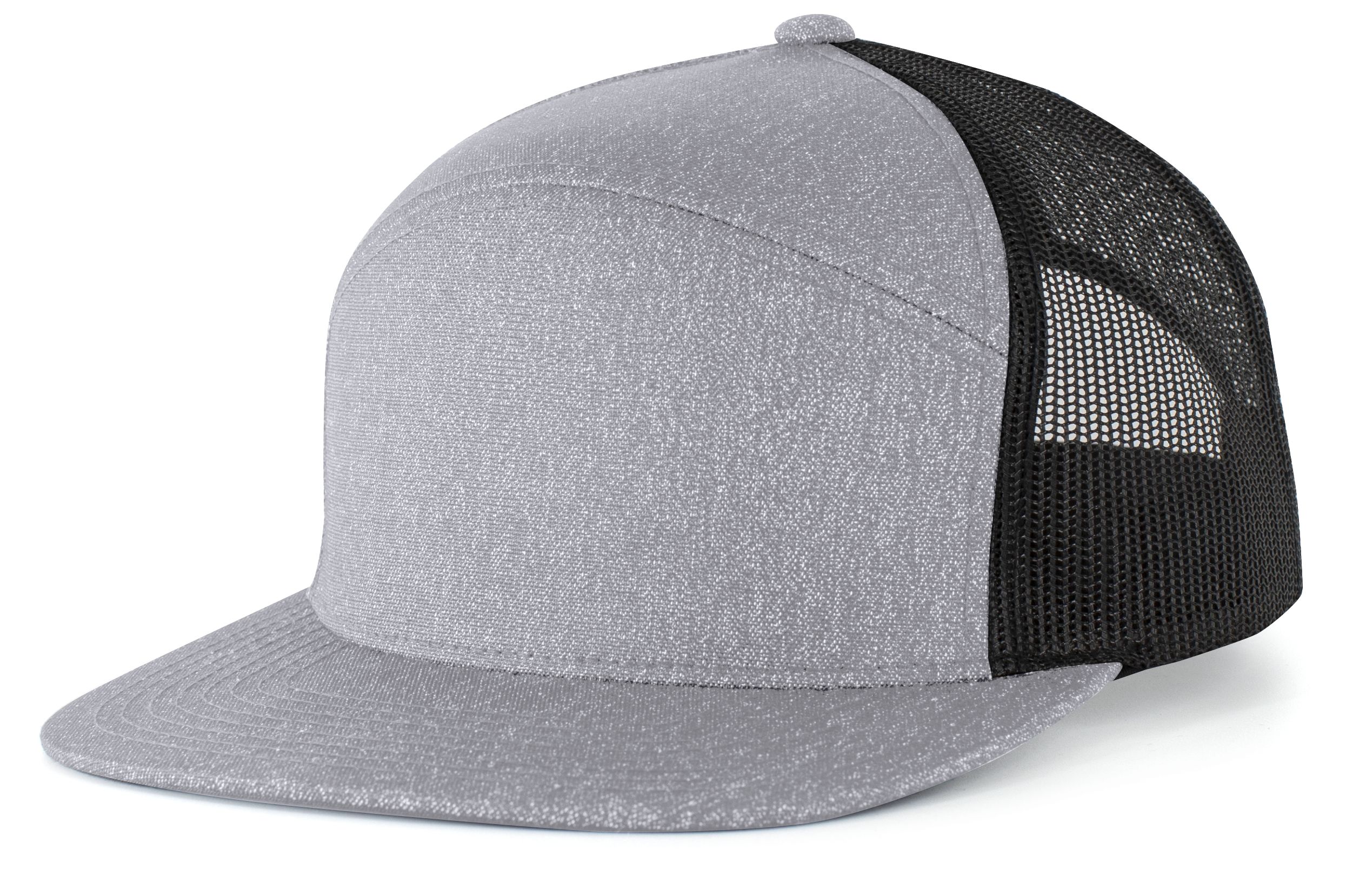 Heather 6-Panel Arch Trucker Snapback Cap - Image 3