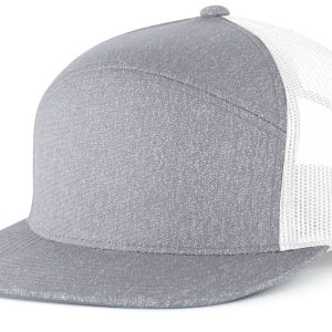Heather 6-Panel Arch Trucker Snapback Cap - Image 4