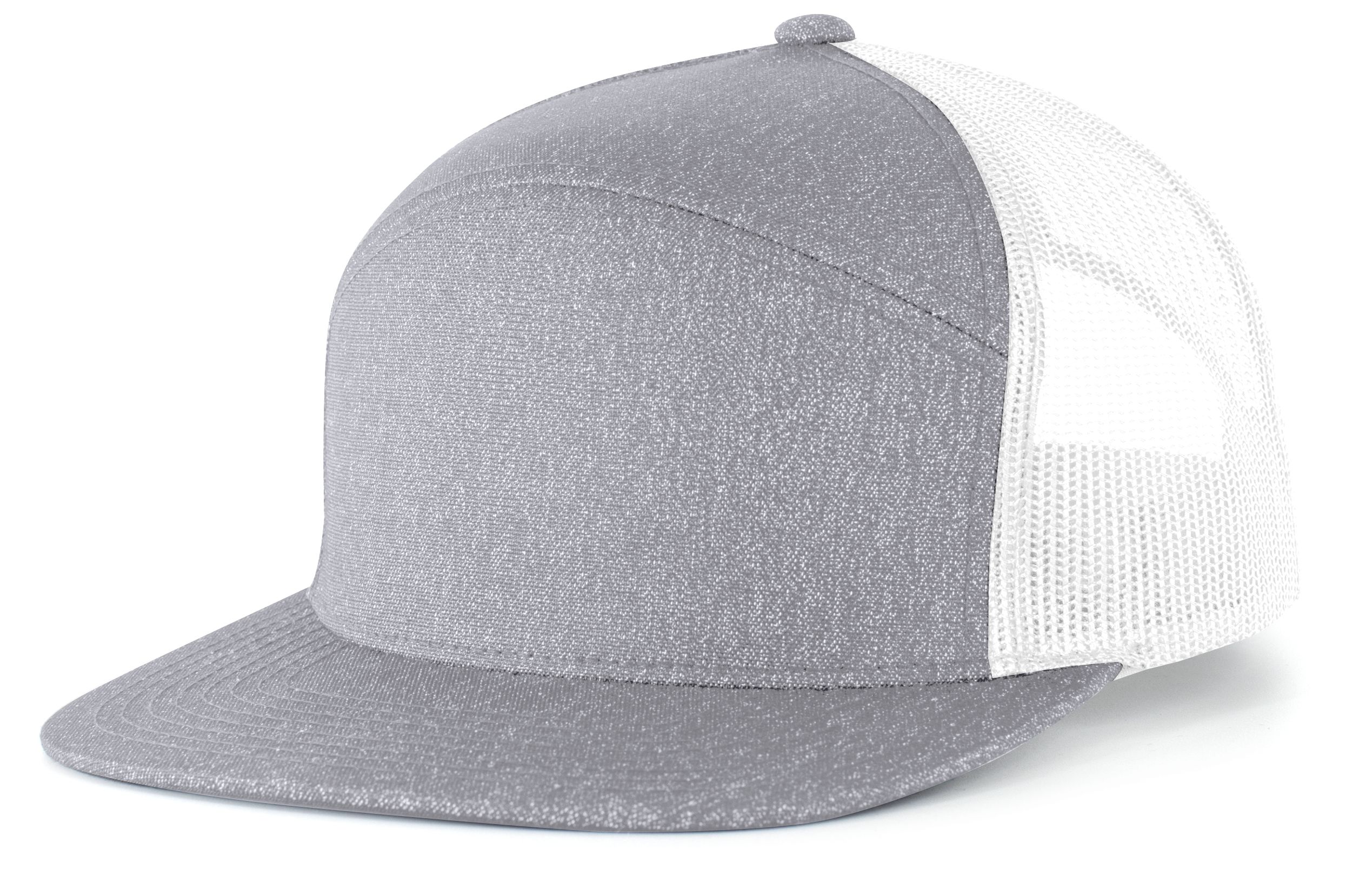 Heather 6-Panel Arch Trucker Snapback Cap - Image 4