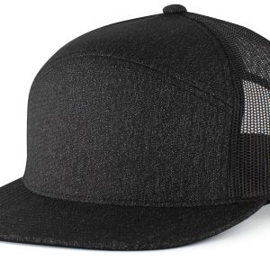 Heather 6-Panel Arch Trucker Snapback Cap - Image 1