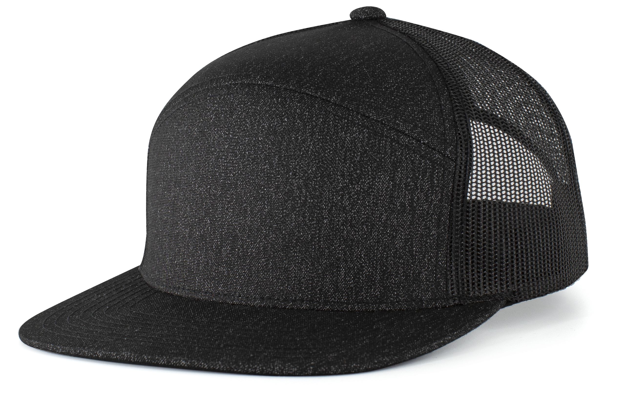 Heather 6-Panel Arch Trucker Snapback Cap - Image 1