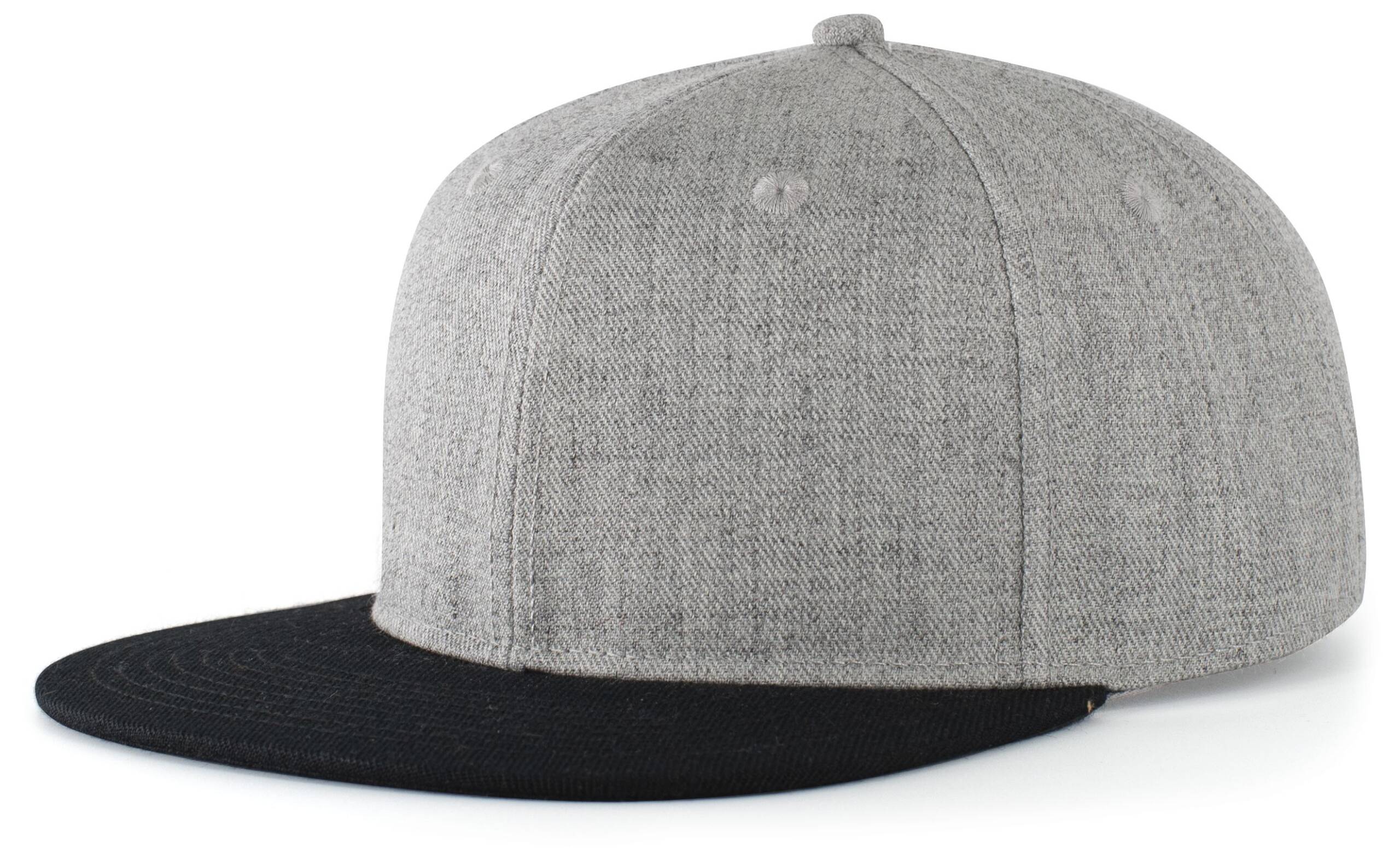 Wool Blend Heather Snapback Cap - Image 1