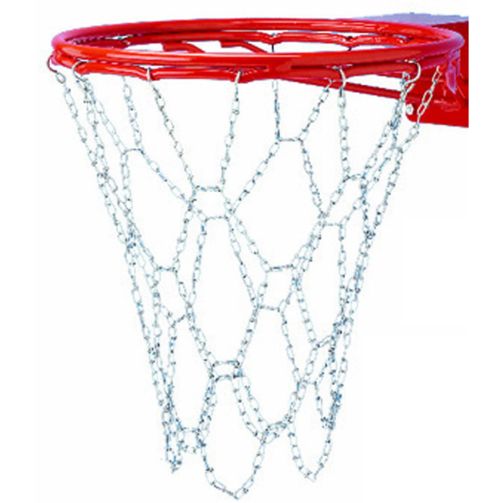 Steel Chain Basketball Net for Double Bumped-Ring Rims